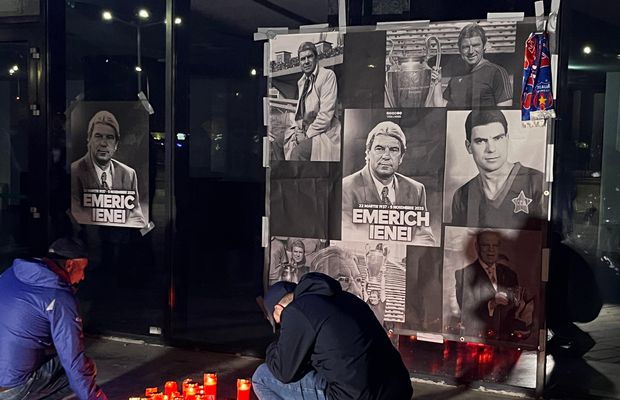 Fanii Stelei s-au strâns în Ghencea pentru a-l omagia pe marele Emeric Ienei » Imagini emoționante și de la Oradea