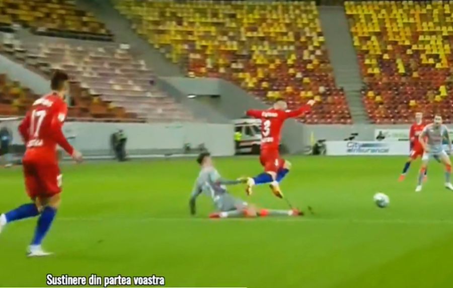 FOTO Cum a luat Ionuț Panțîru cartonașul galben care îl face să rateze derby-ul CFR Cluj - FCSB