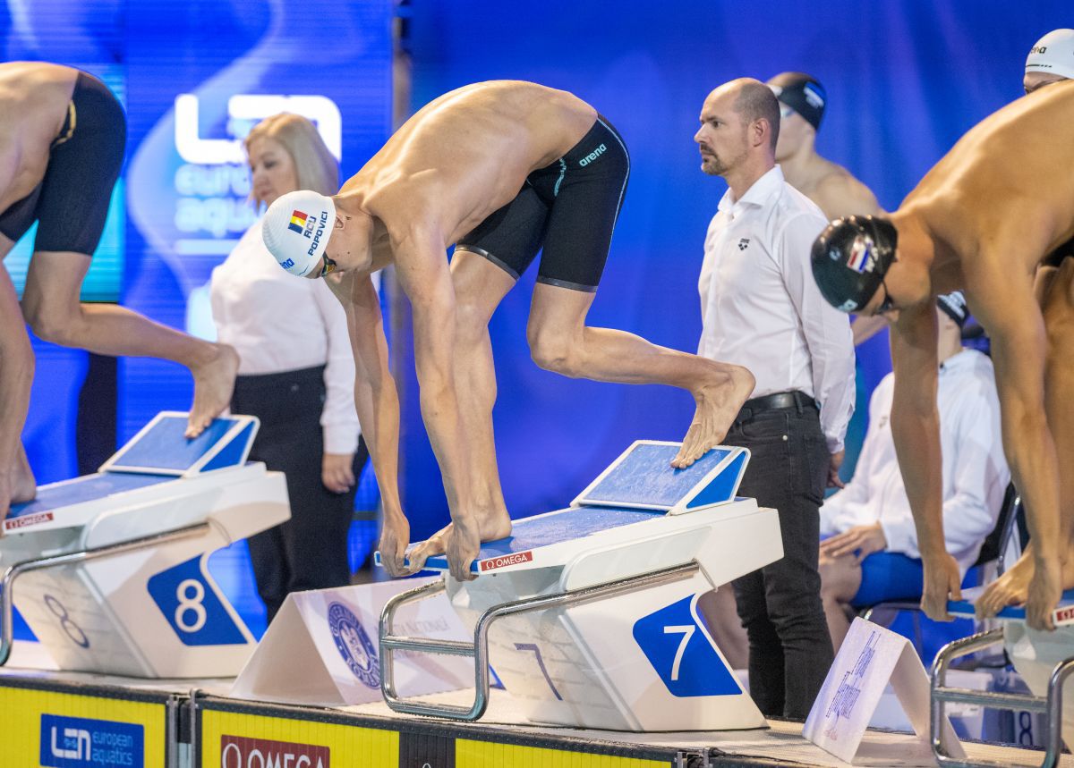 România, locul 7 în finala ștafetei de 50 m liber la Europenele de la Otopeni » David Popovici: „Abia așteptăm probele individuale”