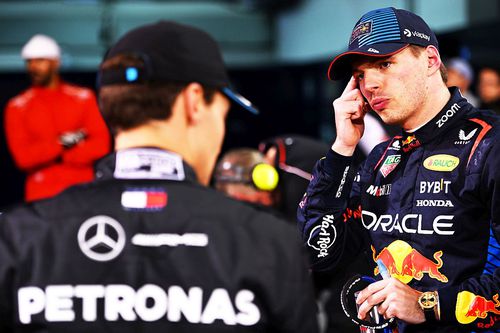 Max Verstappen, alături de George Russell // foto: Guliver/gettyimages