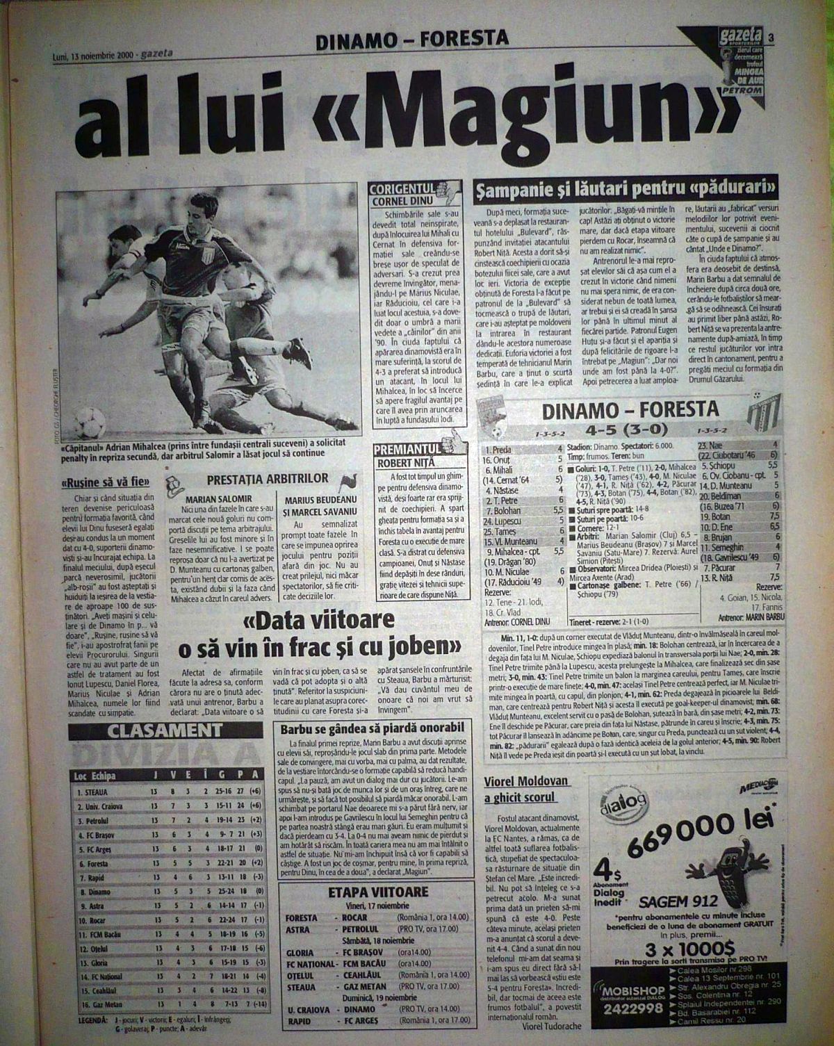 Dinamo - Foresta 4-5, imagini de arhivă » Dansând cu pozele vechi