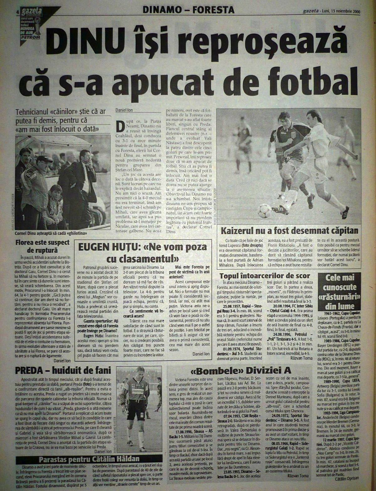 Titularul din Dinamo - Foresta 4-5 a ajuns instalator de gaze: „Am lucrat și la stația de betoane” » Apariție în premieră după 25 de ani: „După meci, ne-au luat la antidrog”