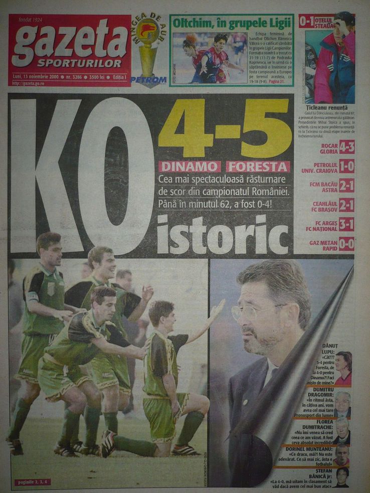 Ce scria Gazeta Sporturilor, în zilele ce au urmat meciului Dinamo - Foresta
