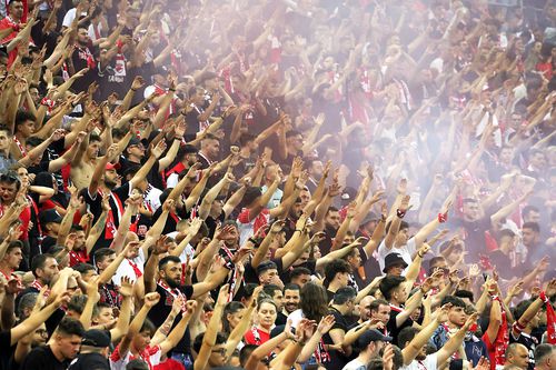 Galeria lui Dinamo în partida tur // foto: GSP