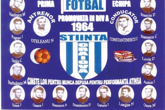 Universitatea Craiova, în 1964, la prima promovare în A