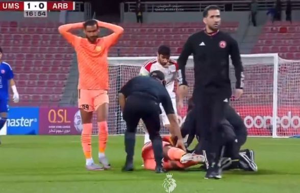 Clipe teribile în Qatar » Delort, atacantul cu 259 de meciuri în Ligue 1, s-a prăbușit pe gazon și a fost transportat de urgență la spital