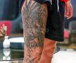 Murgia și-a tatuat aproape tot piciorul drept FOTO: Ionuț Iordache (GSP)