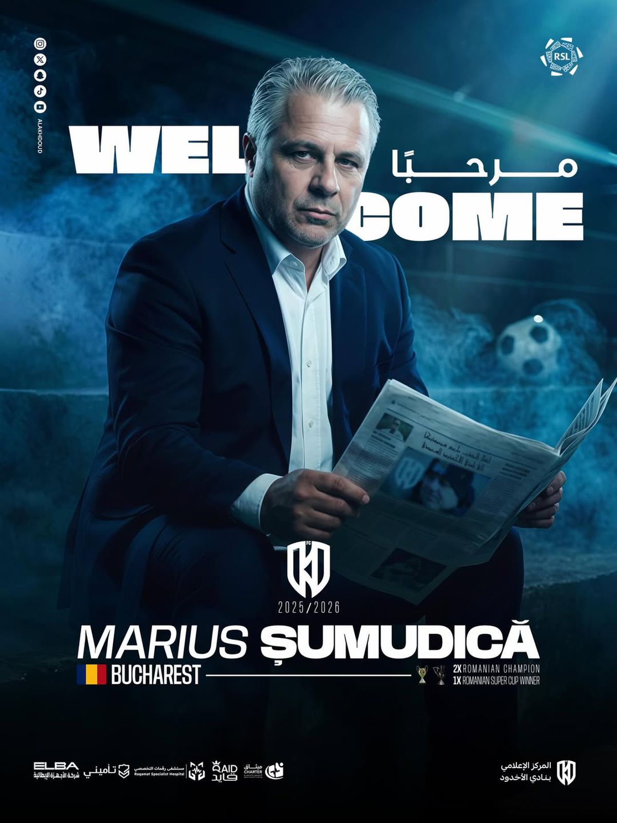 Marius Șumudică a condus primul antrenament la Al Okhdood