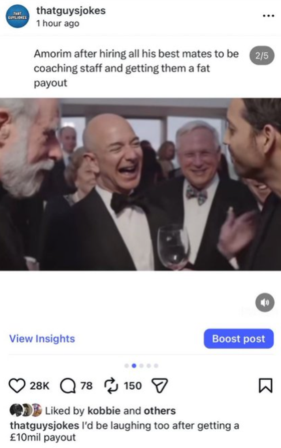 Fotbalistul lui Manchester United s-a distrat pe seama demiterii lui Ruben Amorim