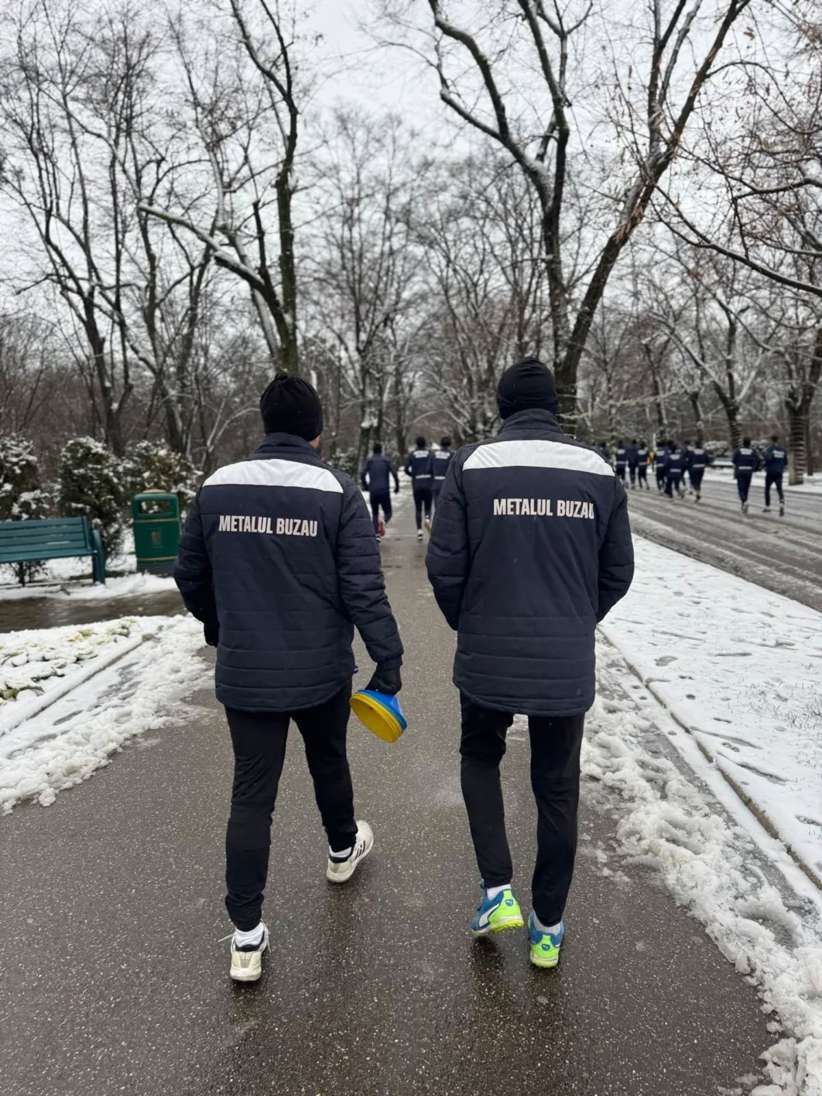 Metalul Buzău s-a antrenat în parc