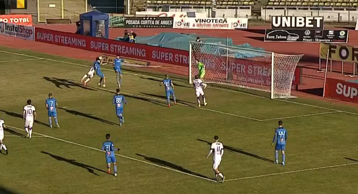 Golul lui Kehinde Fatai în FC Argeș - Academica Clinceni