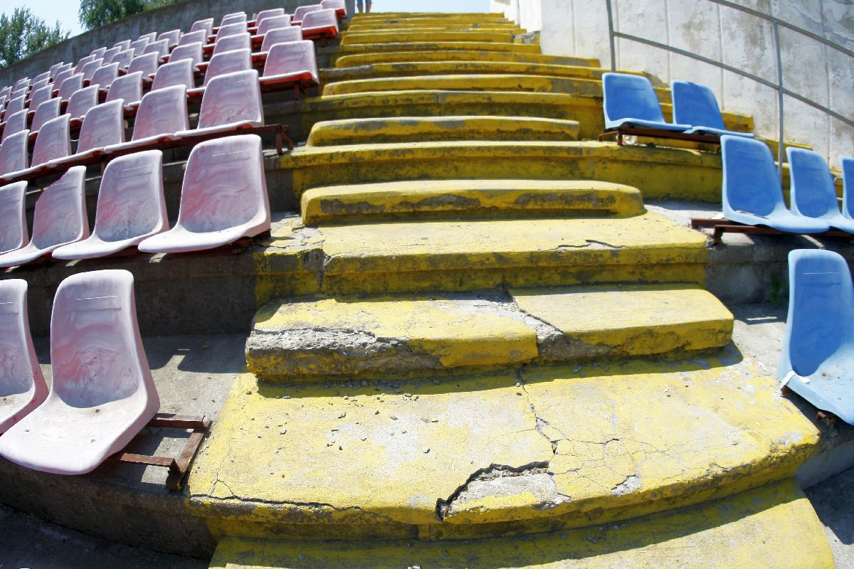 Stadionul „Dunărea” din Galați, la vizita Gazetei Sporturilor din 2011