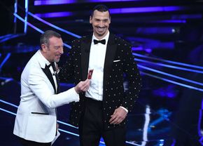 Zlatan Ibrahimovic, show la Festivalul de la Sanremo: „Ce mai cauți aici, câți ani ai?”