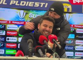 Moment interzis minorilor în conferința lui Adrian Mutu » A intrat peste antrenor: „Bă...”