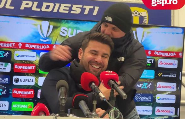 Moment interzis minorilor în conferința lui Adrian Mutu » A intrat peste antrenor: „Bă...”