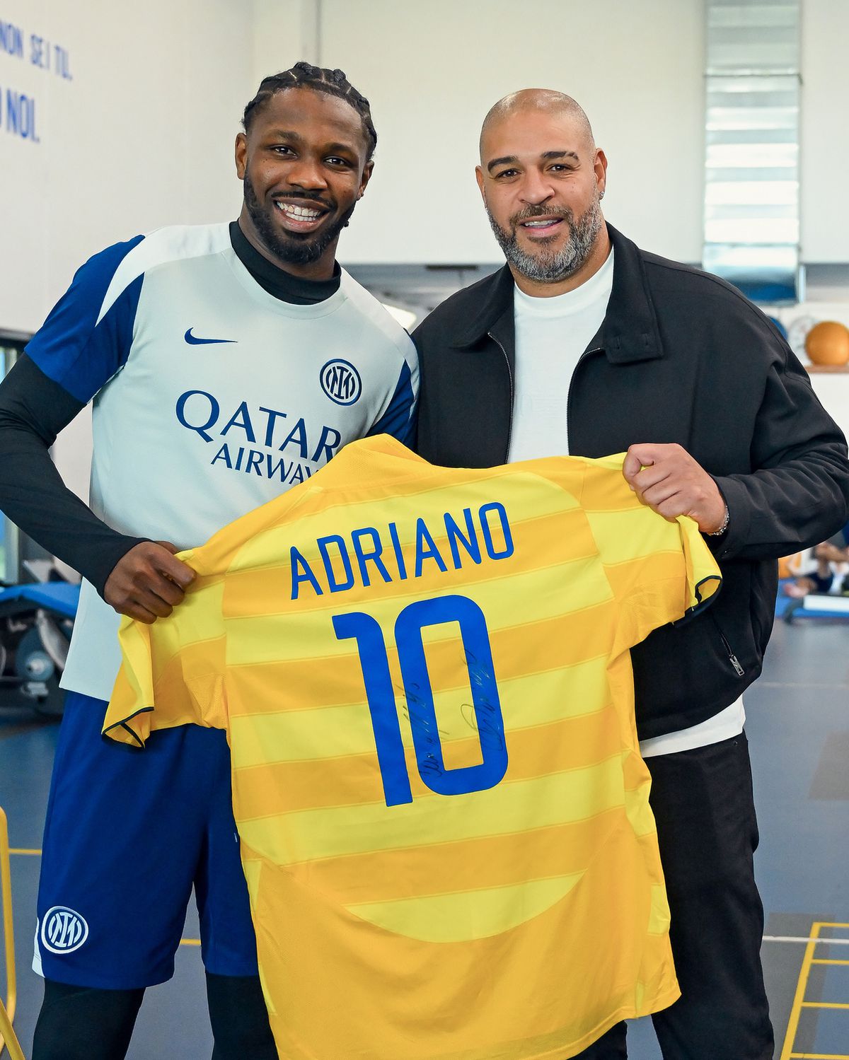 Adriano l-a vizitat pe Cristi Chivu la Inter în baza de pregătire din Appiano Gentile