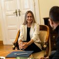 Anna Bondar, în vizită oficială la Peter Szijjarto, ministrul maghiar al afacerilor externe și comerțului/Foto: Facebook (Peter Szijjarto)