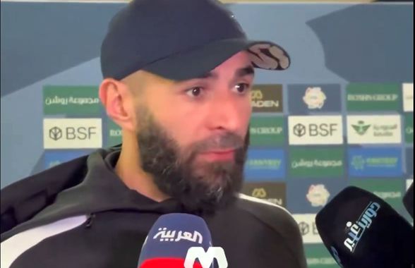 Karim Benzema i-a dat trei goluri lui Șumudică și a intrat în conflict cu un jurnalist: „Vrei să vorbim despre asta?”