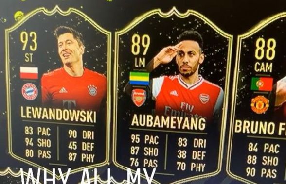 FIFA20 // Reacția amuzantă a lui Pierre Aubameyang, după ce și-a văzut noul card din Ultimate Team