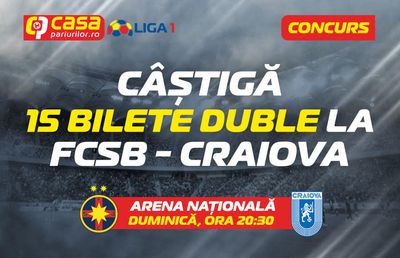 Câștigă invitații duble la meciul FCSB - Craiova