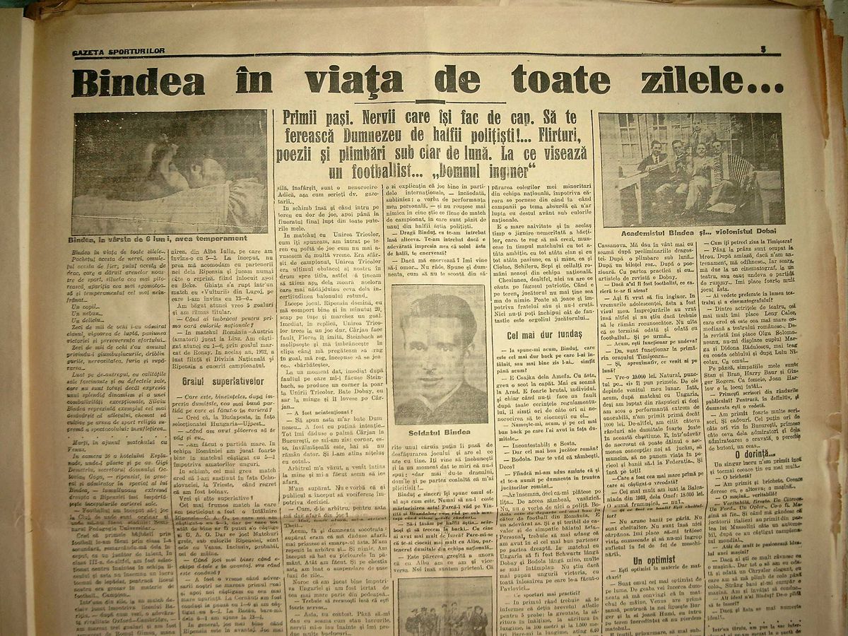 La 30 de ani de la moartea lui Silviu Bindea, Gazeta publică din nou un interviu monumental cu fotbalistul preferat al lui Ioan Chirilă