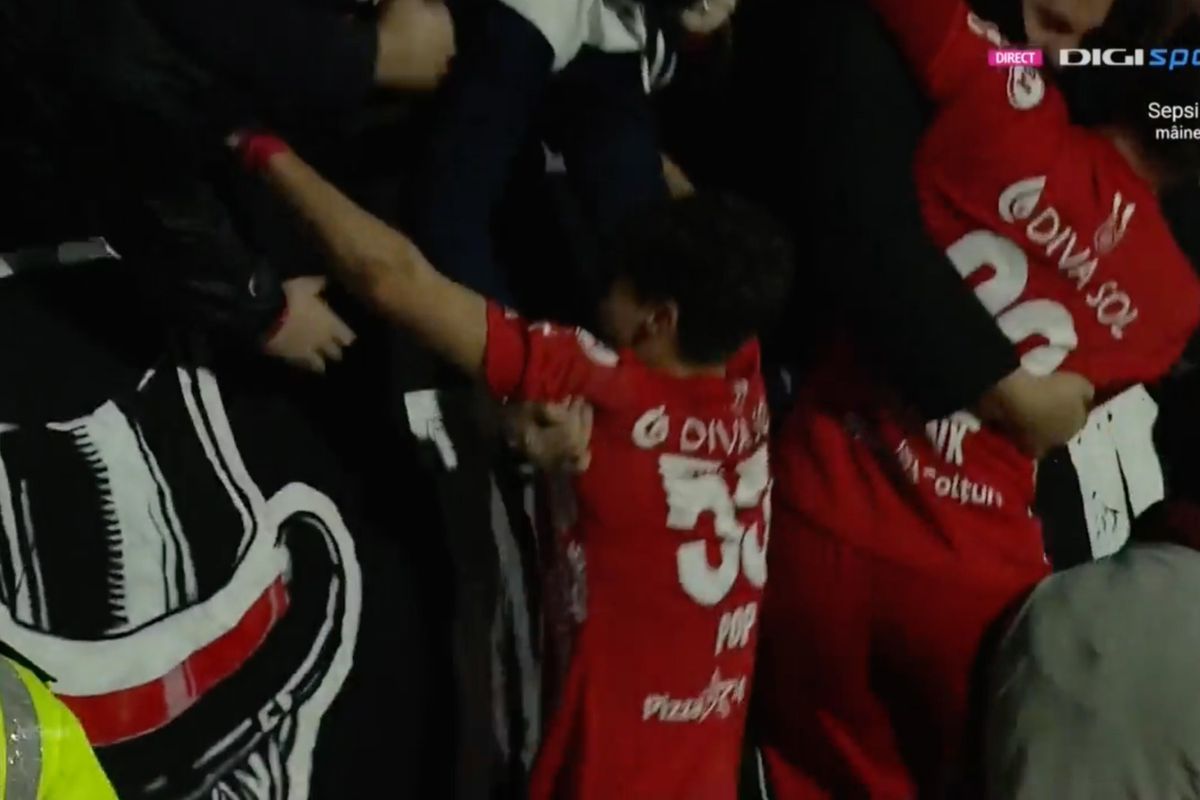 Rareș Pop în UTA - FCSB 3-1, captură TV Digisport