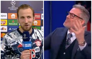 Kane l-a dat de gol pe Carragher și a produs hohote de râs în studio: „Scuze, dar nu pot minți la televiziunea națională!”