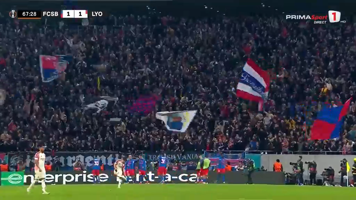 Golul lui Alexandru Băluță la meciul FCSB - Lyon