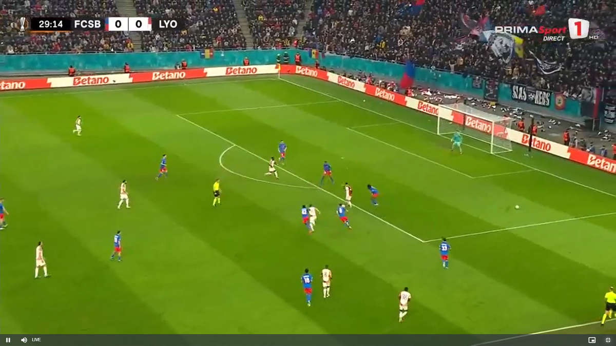 Gol controversat în FCSB - Lyon: ce spune regulamentul