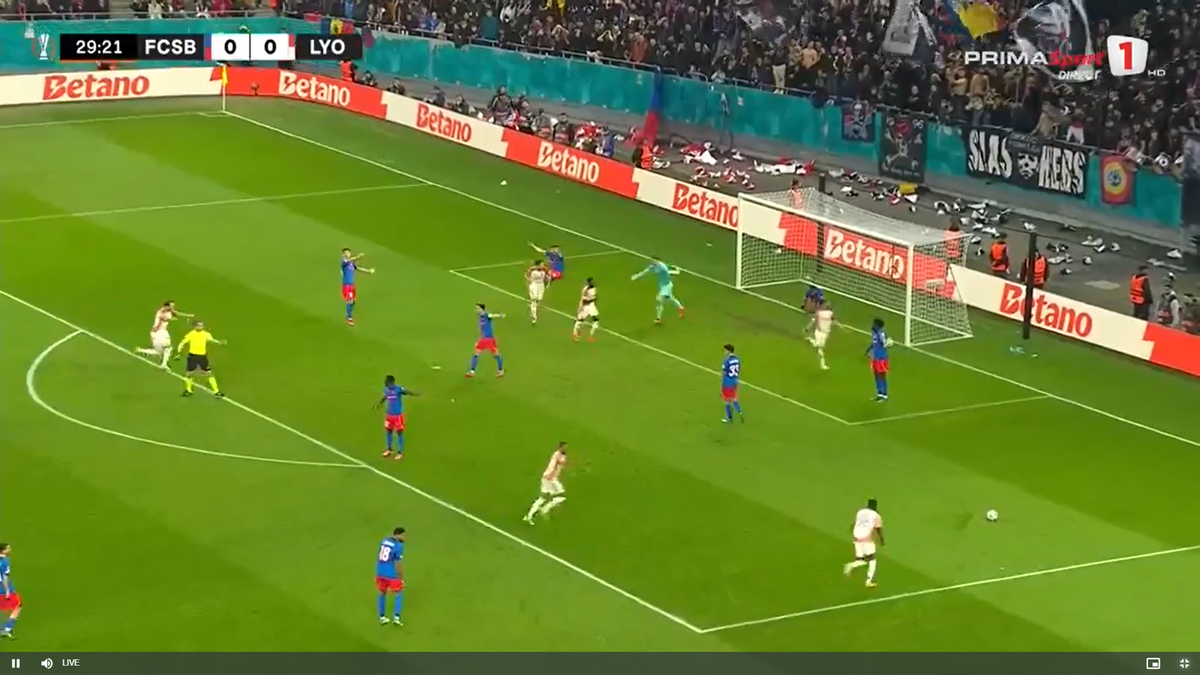 Gol controversat în FCSB - Lyon: ce spune regulamentul