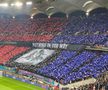 Din Stăpânul Inelelor, 300 sau Biblie? FCSB, scenografie înfricoșătoare la meciul cu Lyon: ce a apărut în Peluza Nord