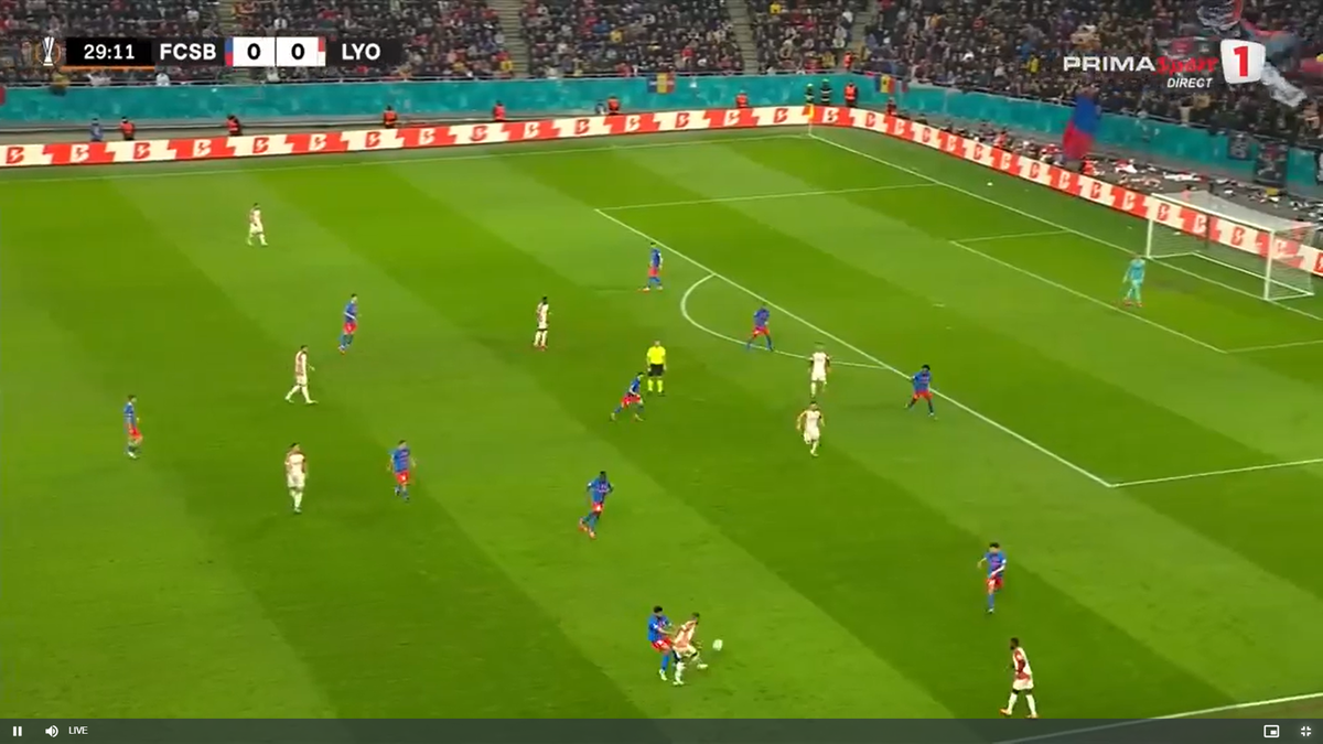 Gol controversat în FCSB - Lyon: ce spune regulamentul