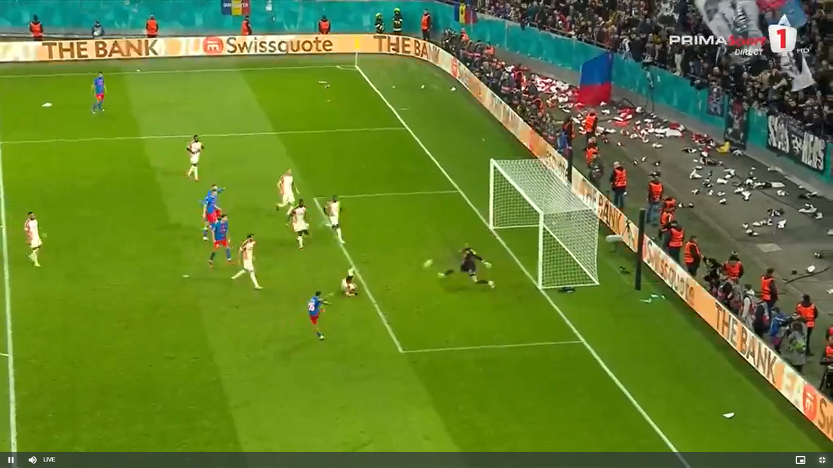 Golul lui Alexandru Băluță la meciul FCSB - Lyon