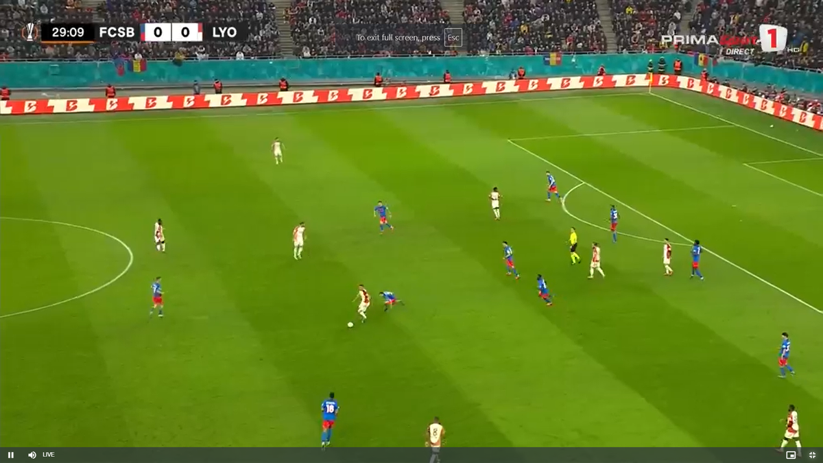 Gol controversat în FCSB - Lyon: ce spune regulamentul