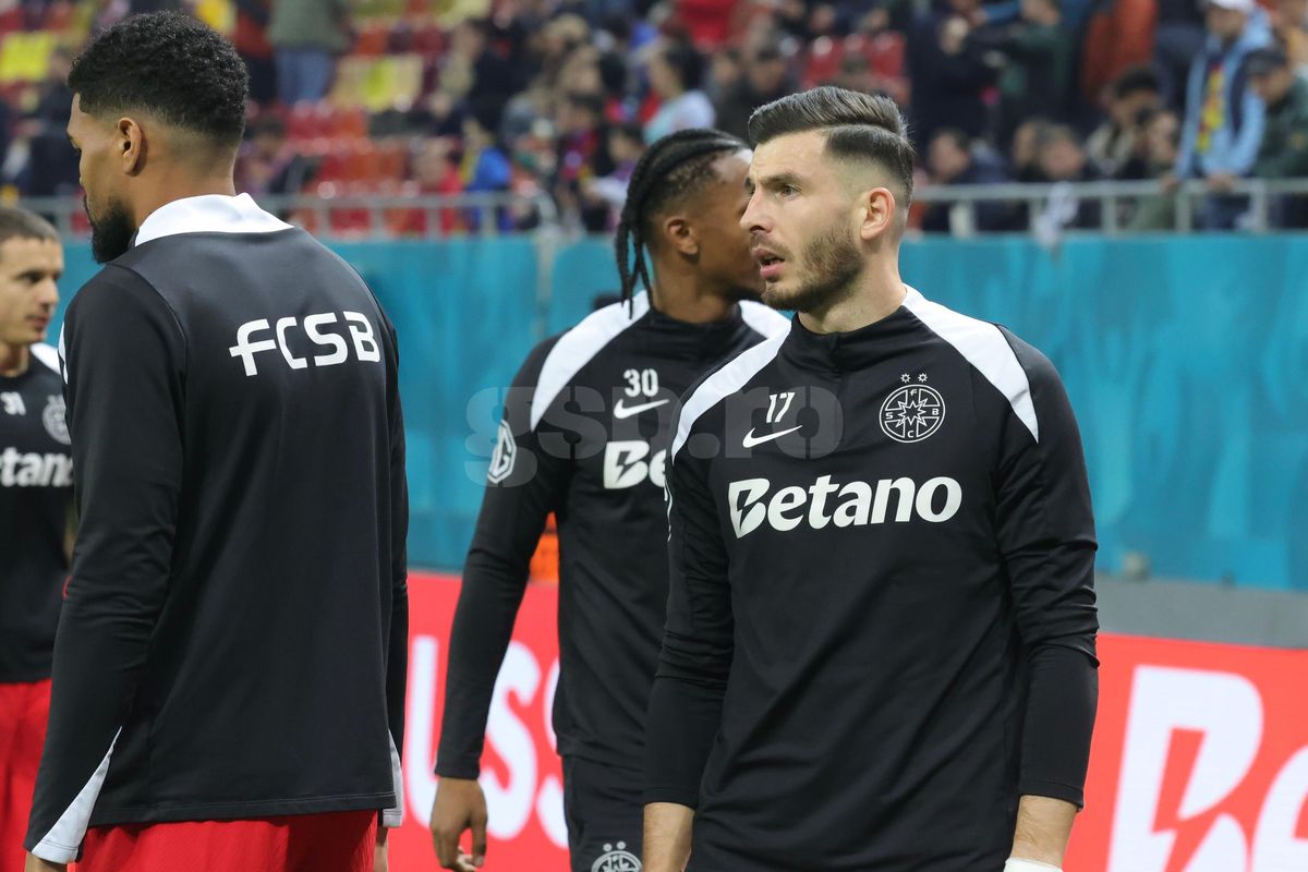 FCSB - Lyon, imagini de la încălzire