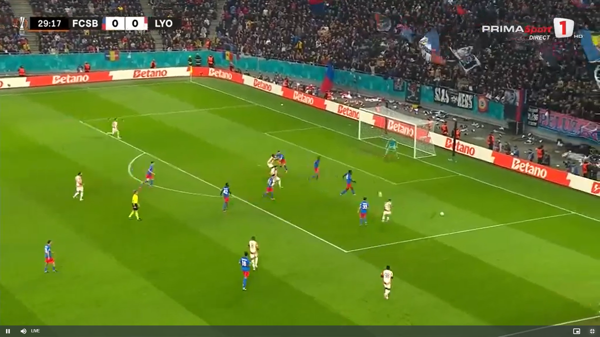Gol controversat în FCSB - Lyon: ce spune regulamentul