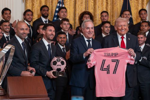 Lionel Messi, Jorge Mas și președintele SUA, Donald Trump, la Casa Albă/ foto: Imago Images