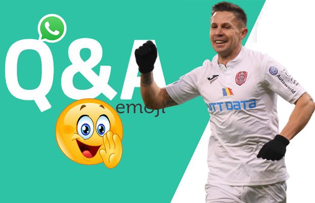 WhatsApp Q&A cu Ciprian Deac » „Ce îi iei lui Dan Petrescu de ziua lui? Ce îți spune numele lui?”. Fotbalistul lui CFR Cluj răspunde prin emoticoane în provocarea GSP