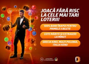 Primești banii înapoi pentru primele 5 bilete jucate la loteriile de pe Betano!