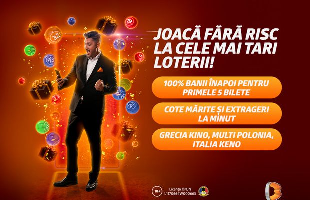 Primești banii înapoi pentru primele 5 bilete jucate la loteriile de pe Betano!