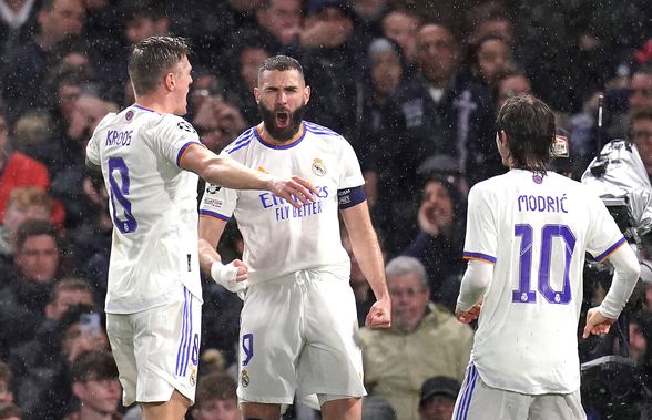 Benzemagie pură! Real Madrid o învinge clar pe Chelsea și este mare favorită la calificarea în semifinalele Ligii Campionilor