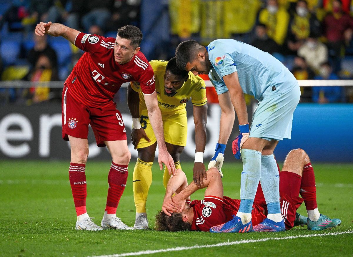 Fază controversată în Villarreal - Bayern! Goretzka, plin de sânge în prelungiri