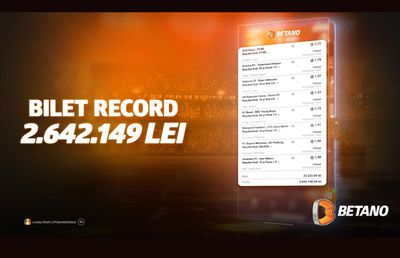 Tun de 500.000 de euro la pariuri sportive pe Betano