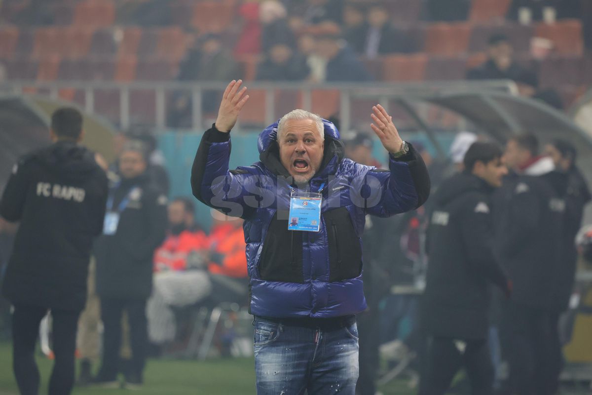 Gestul lui Marius Șumudică la adresa galeriei Rapidului » Tehnicianul a avut o criză de nervi