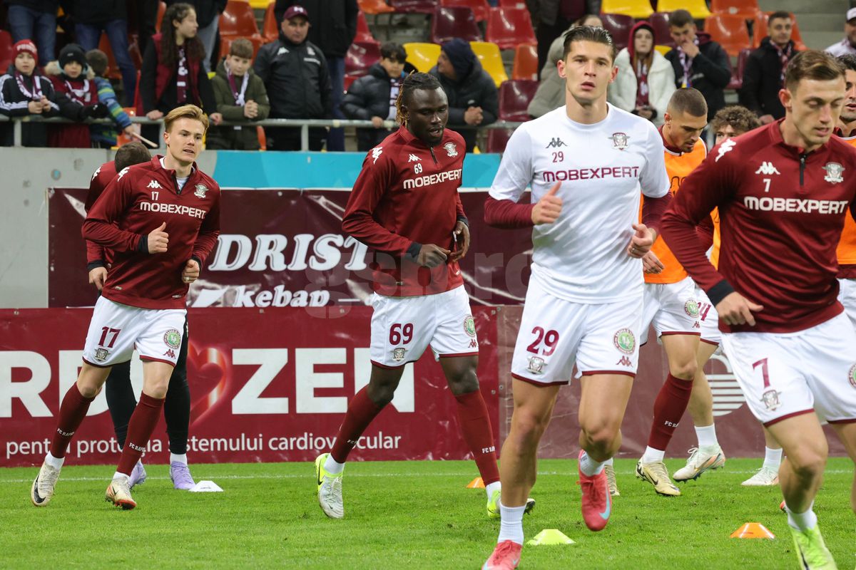 Imagini de la încălzire, Rapid - Dinamo