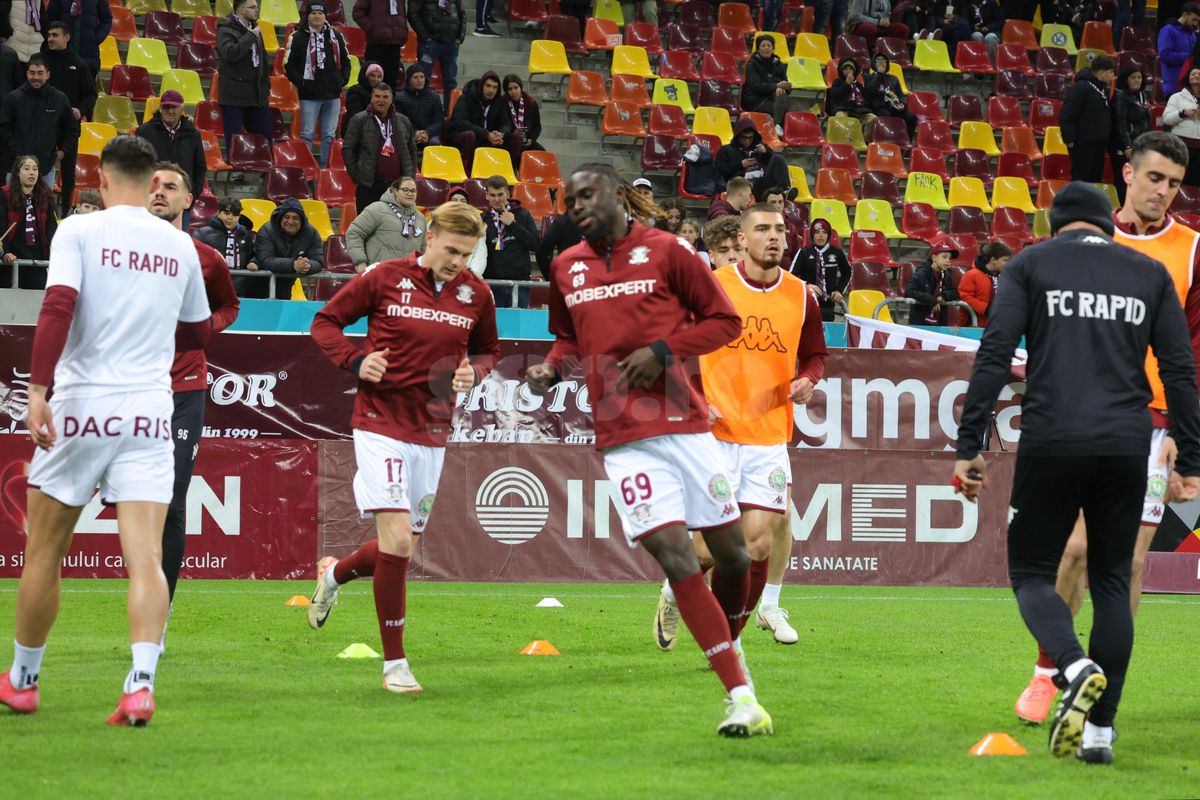 Imagini de la încălzire, Rapid - Dinamo