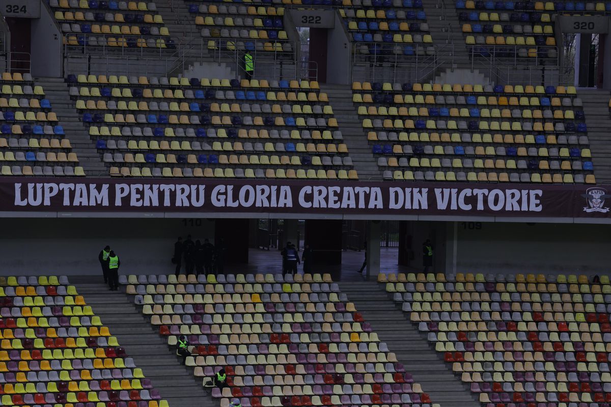 Arena Națională, cu însemnele Rapidului la derby-ul cu Dinamo