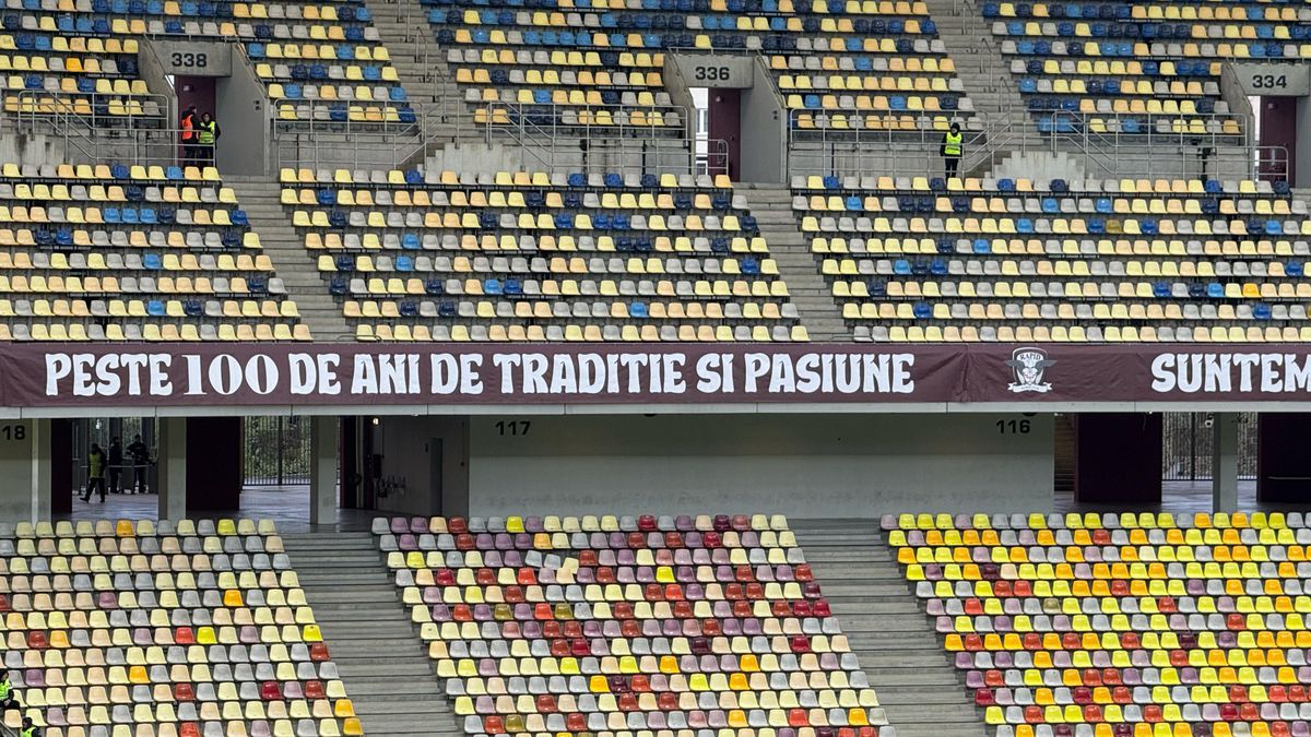 Arena Națională, cu însemnele Rapidului la derby-ul cu Dinamo