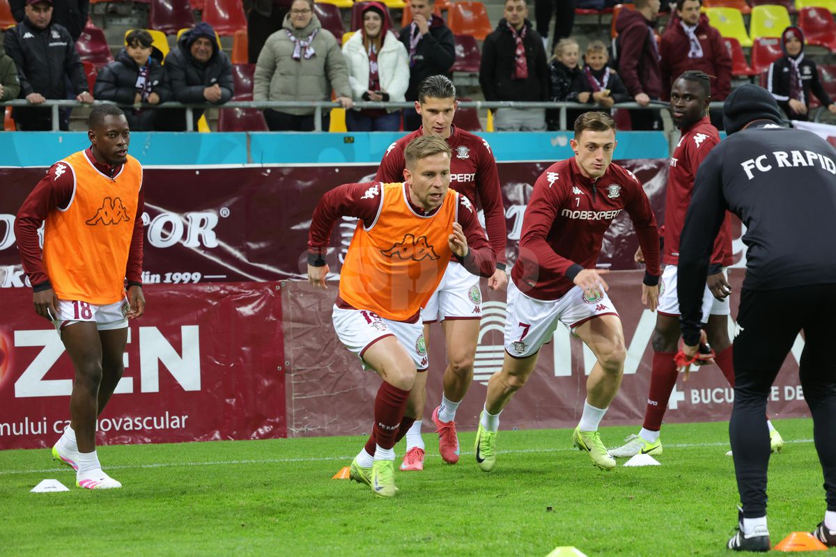 Imagini de la încălzire, Rapid - Dinamo