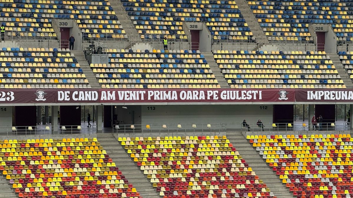 Arena Națională, cu însemnele Rapidului la derby-ul cu Dinamo
